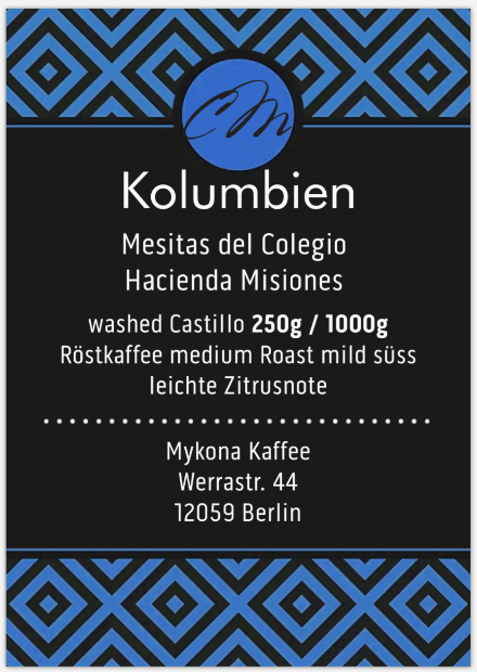 Kolumbien Mesitas del Colegio Hacienda Misiones washed Castillo