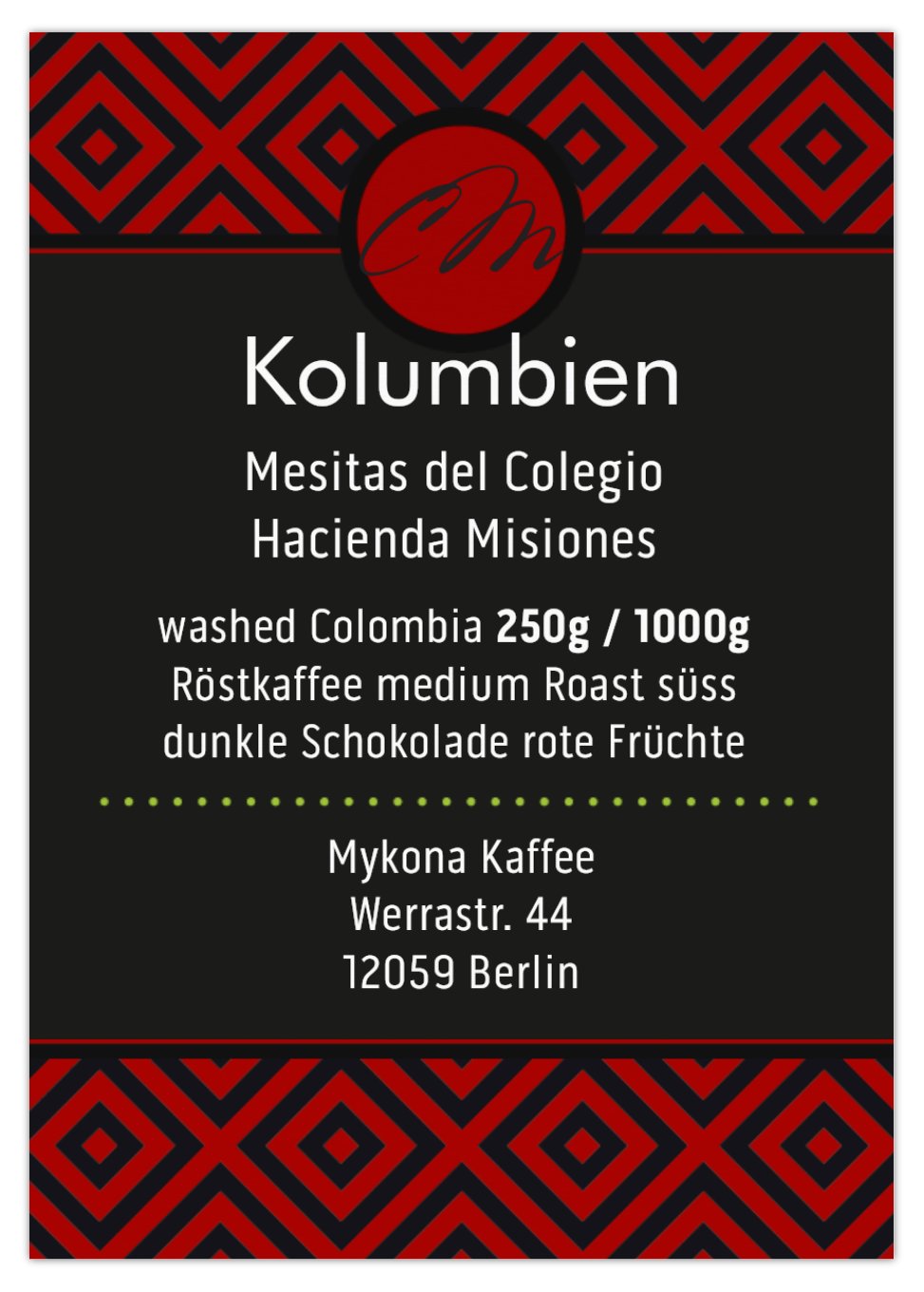 Kolumbien Mesitas del Colegio Hacienda Misiones washed Var. Colombia