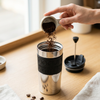 Bodum Travel Press Kaffeebereiter Edelstahl – Schwarz, 350ml