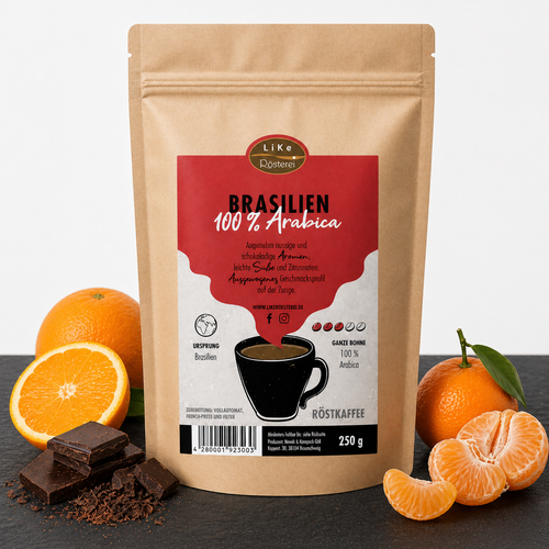 Filterkaffee - Brasilien 100% Arabica, nussig-schokoladig