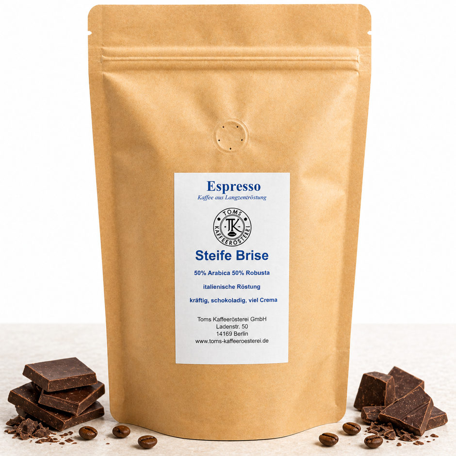 Espresso Blend - Steife Brise, Guatemala & Indien, Schoko-Aroma