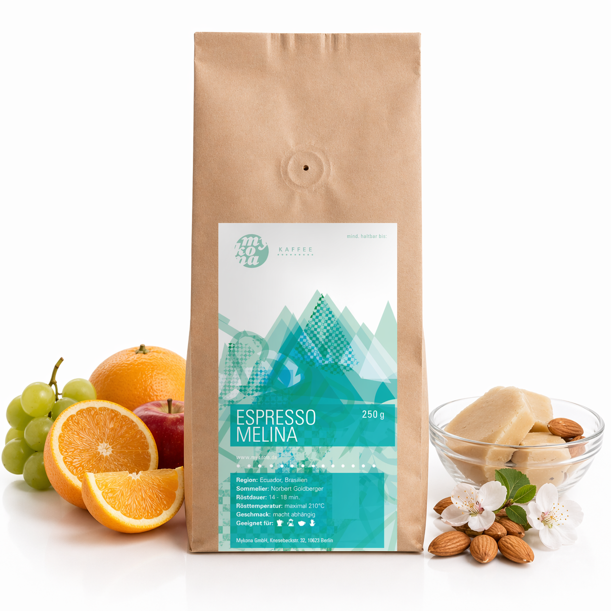 Espresso Melina Arabicablend Kolumbien, Ecuador