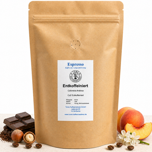 Colombia Supremo Decaf Espresso – 100% Arabica, CO₂-entkoffeiniert