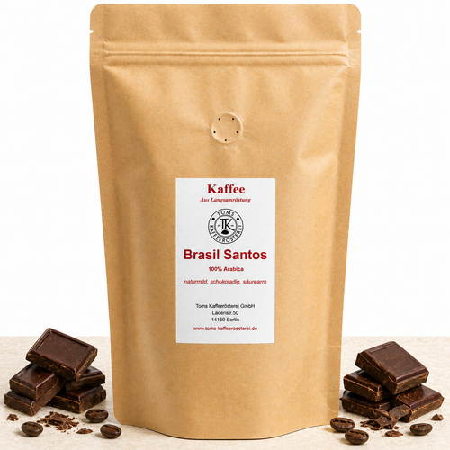 Filterkaffee - Brasil Santos, Arabica aus Brasilien, Kakao-Aroma