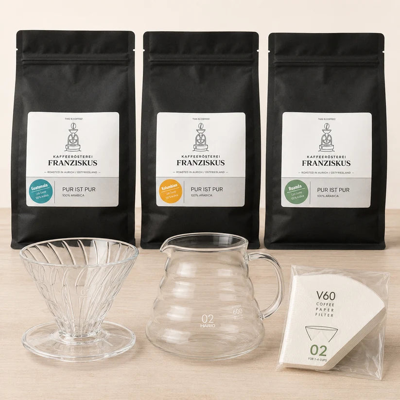 Kaffee Probierset 3x500g - V60 Glas Edition