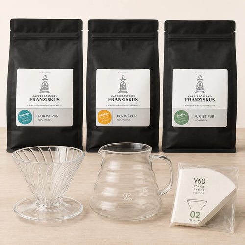 Kaffee Probierset 3x500g - V60 Glas Edition