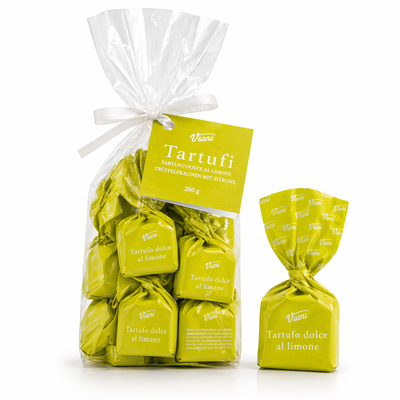 Tartufi al Limone – Weiße Schokoladentrüffel mit Zitrusfrüchten – Viani – 200 g