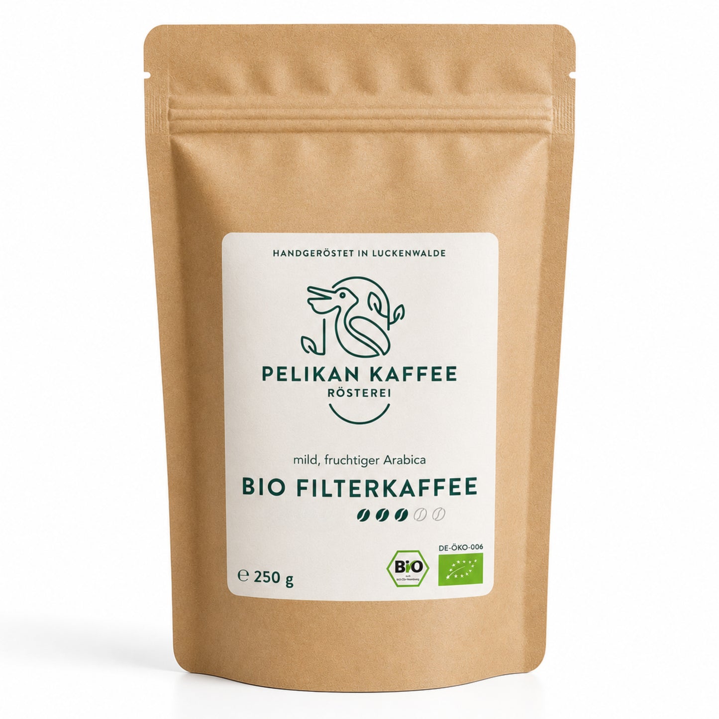 Pelikan Bio Filterkaffee 250g aus Guatemala mit Zitrusaroma