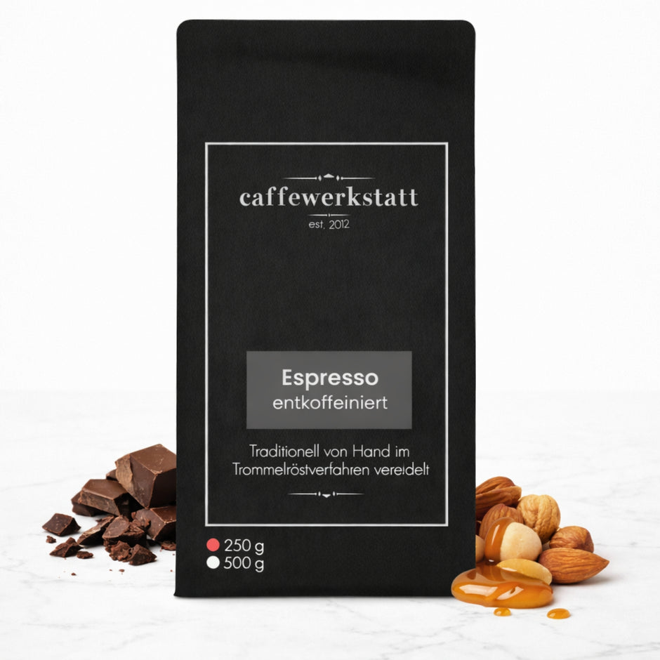 Caffewerkstatt Espresso entkoffeiniert 100% Arabica aus Brasilien