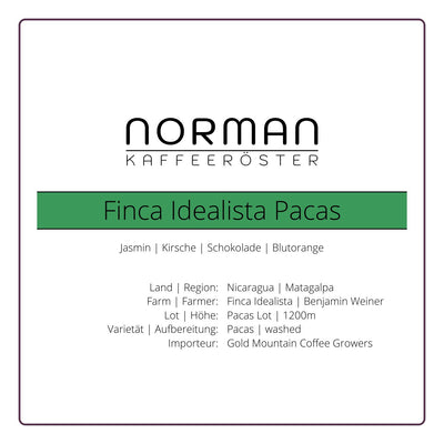 Finca Idealista Pacas – Filter, Nicaragua mit Jasmin & Kirsche