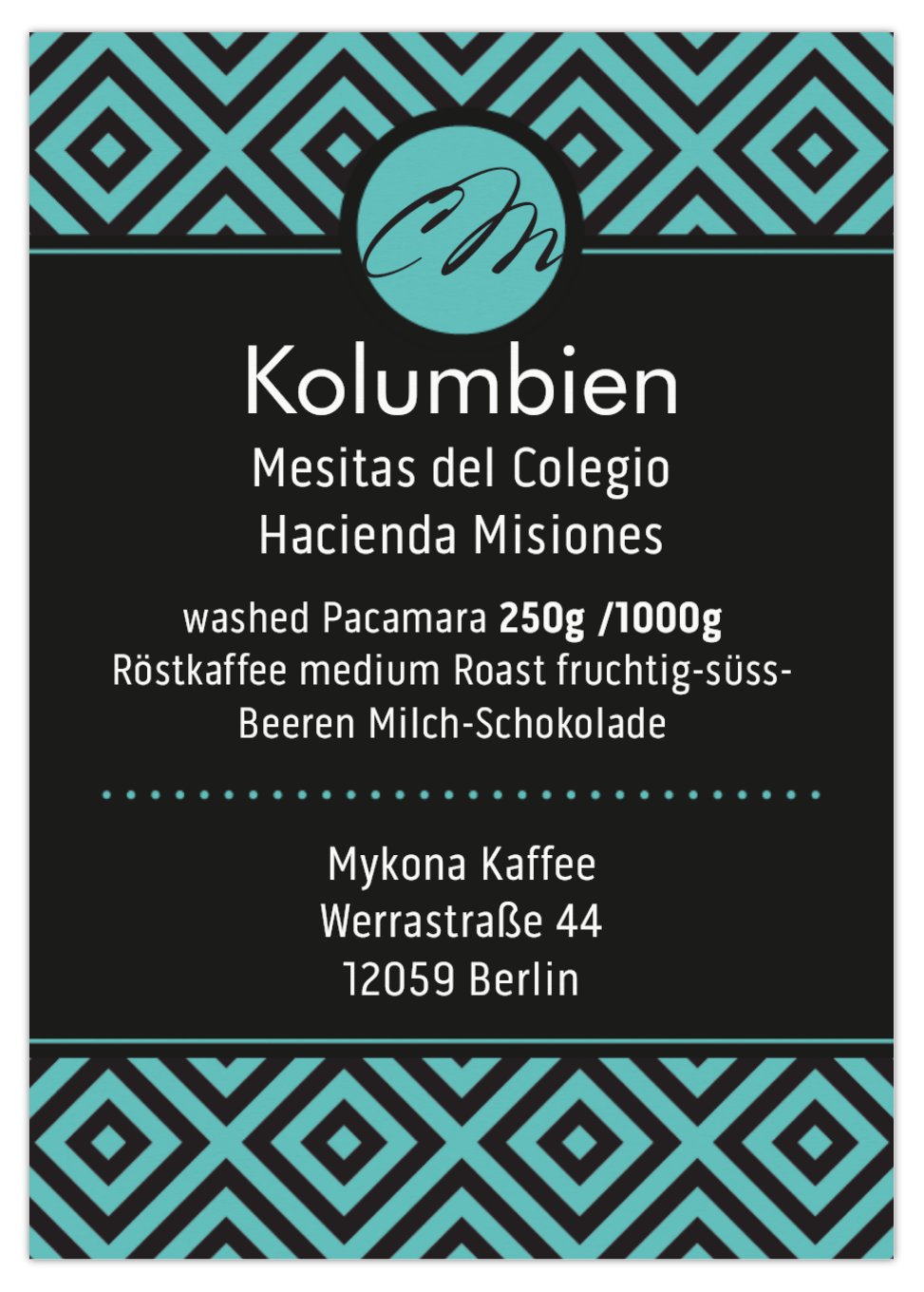 Kolumbien Mesitas del Colegio Hacienda Misiones washed Pacamara