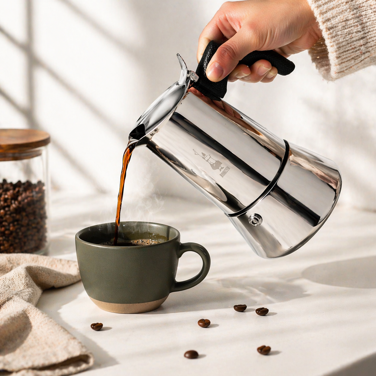Bialetti Venus Espressokocher – Kaffeebereiter Edelstahl Induktion verschiedene Größen