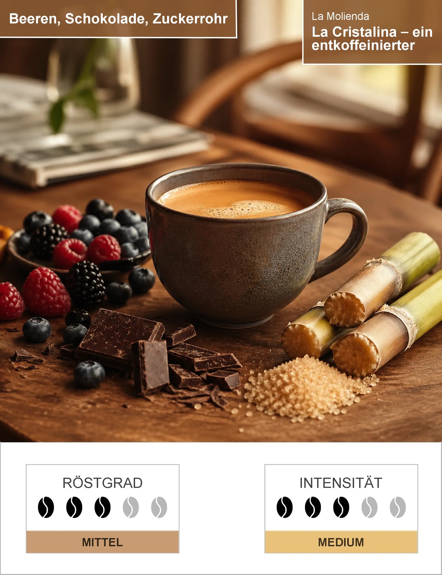 La Cristalina – ein entkoffeinierter Kaffee Infografik1