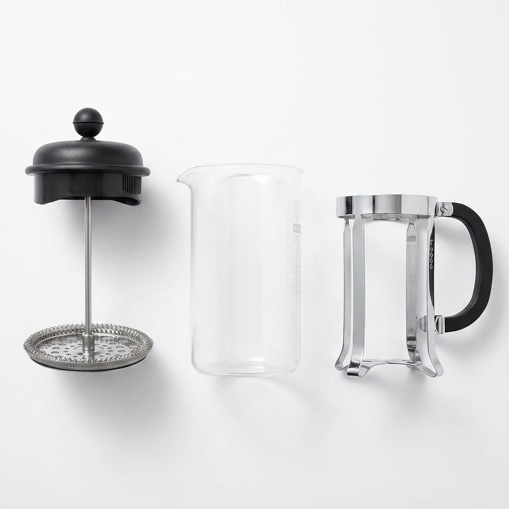 Bodum Caffettiera French Press – Kaffeebereiter mit Edelstahlfilter - in 350ml oder 1 Liter