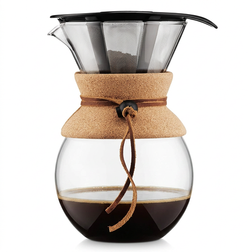 Bodum Pour Over Kaffeebereiter: Glas & Permanentfilter – 0,5L oder 1L