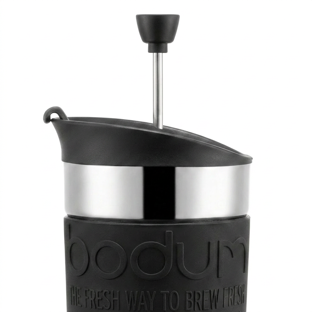 Bodum Travel Press Kaffeebereiter Edelstahl – Schwarz, 350ml