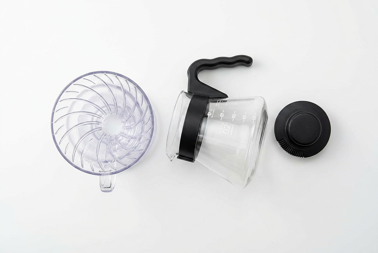 Hario V60 Starter-Set: Dripper, Server, Filter (40Stk) & Löffel – Schwarz