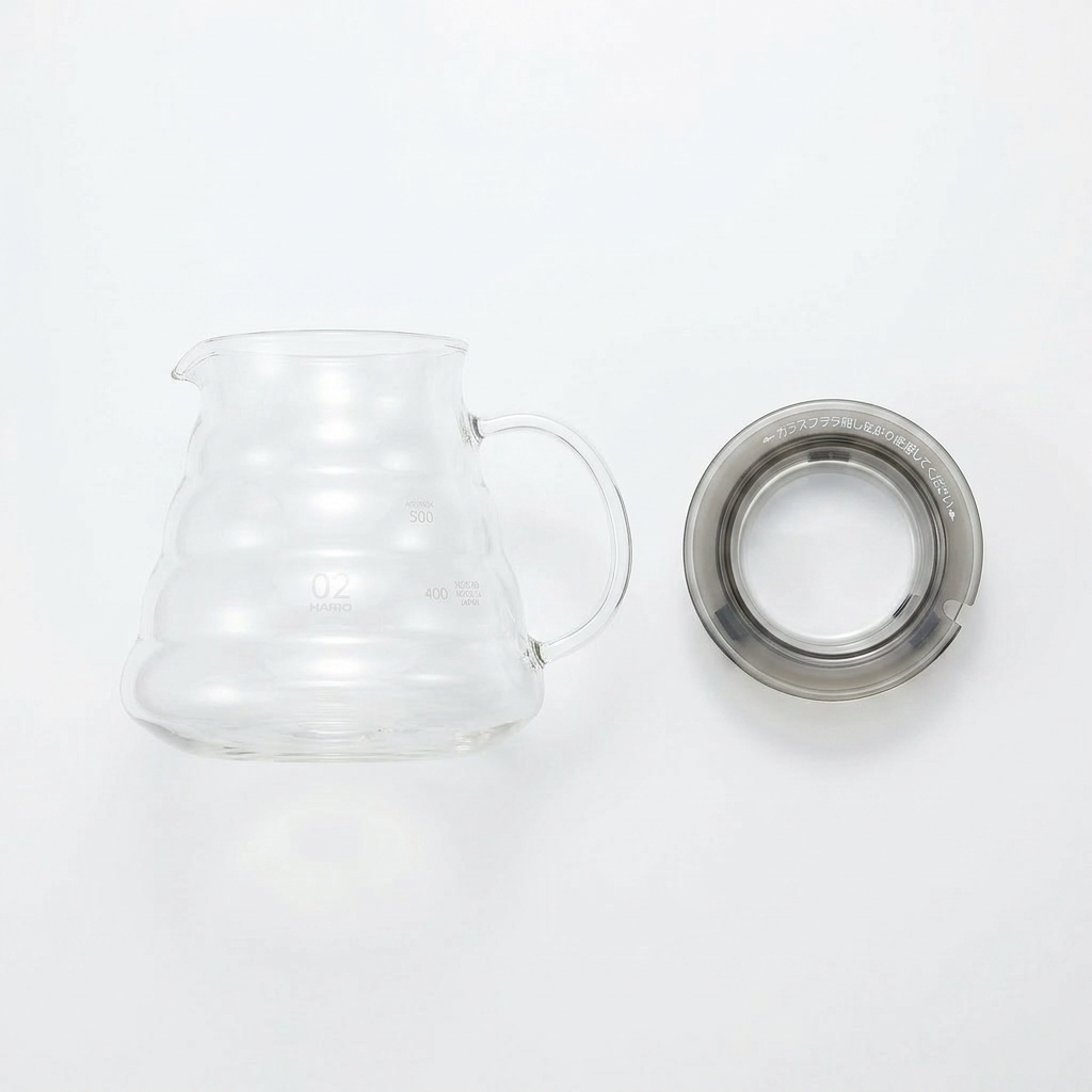 Hario Kaffeekanne aus Glas – Transparente 600ml Server für frisch gebrühten Kaffee
