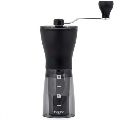 Hario Mini Slim Plus Kaffeemühle: Keramik-Kegelmahlwerk, schlankes Design