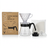 Hario V60 Starter-Set: Dripper, Server, Filter (40Stk) & Löffel – Schwarz