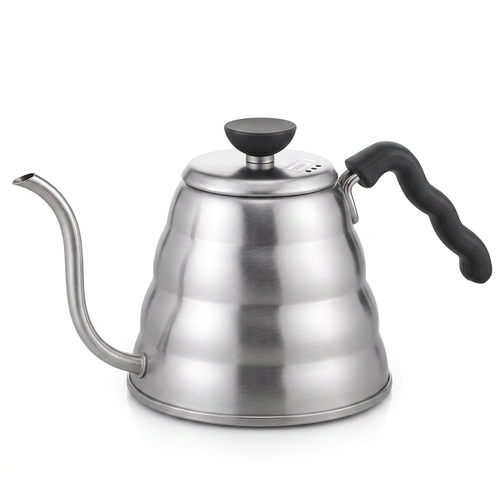 Hario V60 Wasserkocher Edelstahl – Präziser Schwanenhals-Ausguss für Filterkaffee