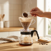 Hario V60 Starter-Set: Dripper, Server, Filter (40Stk) & Löffel – Schwarz