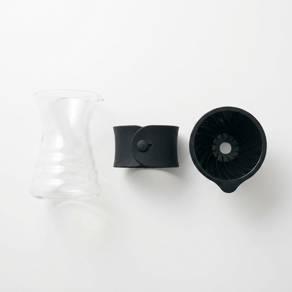 Hario V60 Drip Dekanter 700 ml – Filterkaffee Pour Over Set transparent