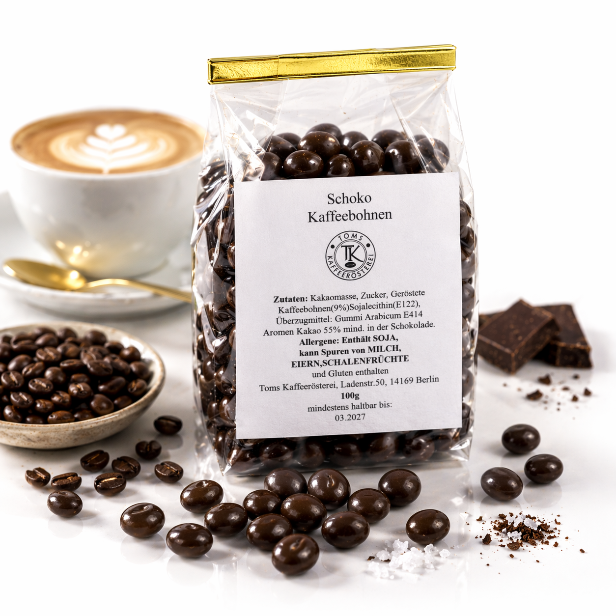 Schoko Kaffeebohnen – Knackiger Kaffee in Zartbitterschokolade