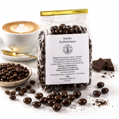 Schoko Kaffeebohnen – Knackiger Kaffee in Zartbitterschokolade