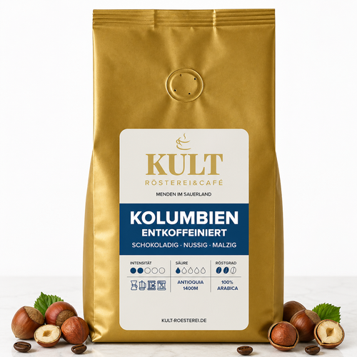 Filterkaffee - Kolumbien entkoffeiniert, 100% Arabica mild-nussig