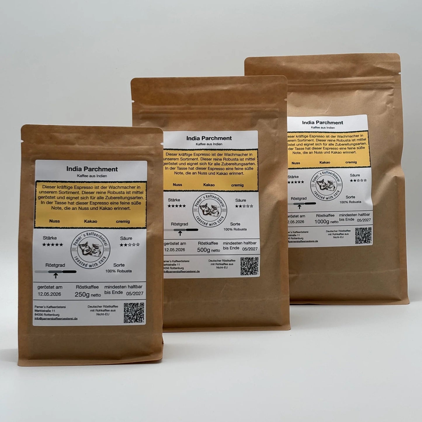 Espresso - India Parchment Single Origin Robusta mit Nuss-Nougat