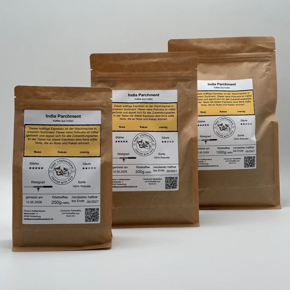 Espresso - India Parchment Single Origin Robusta mit Nuss-Nougat