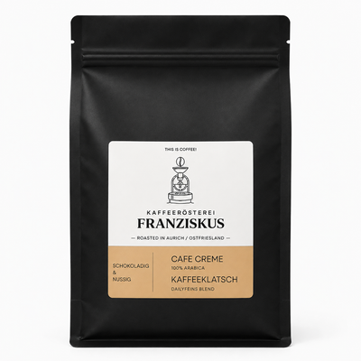 Cafe Crema Blend - KaffeeKlatsch Arabica mit Schoko-Nuss-Aroma