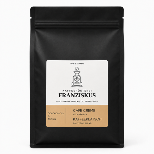 Cafe Crema Blend - KaffeeKlatsch Arabica mit Schoko-Nuss-Aroma