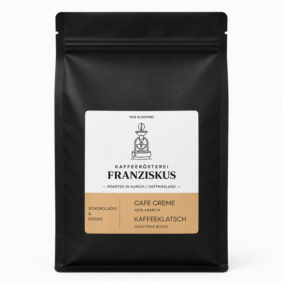 Cafe Crema Blend - KaffeeKlatsch Arabica mit Schoko-Nuss-Aroma