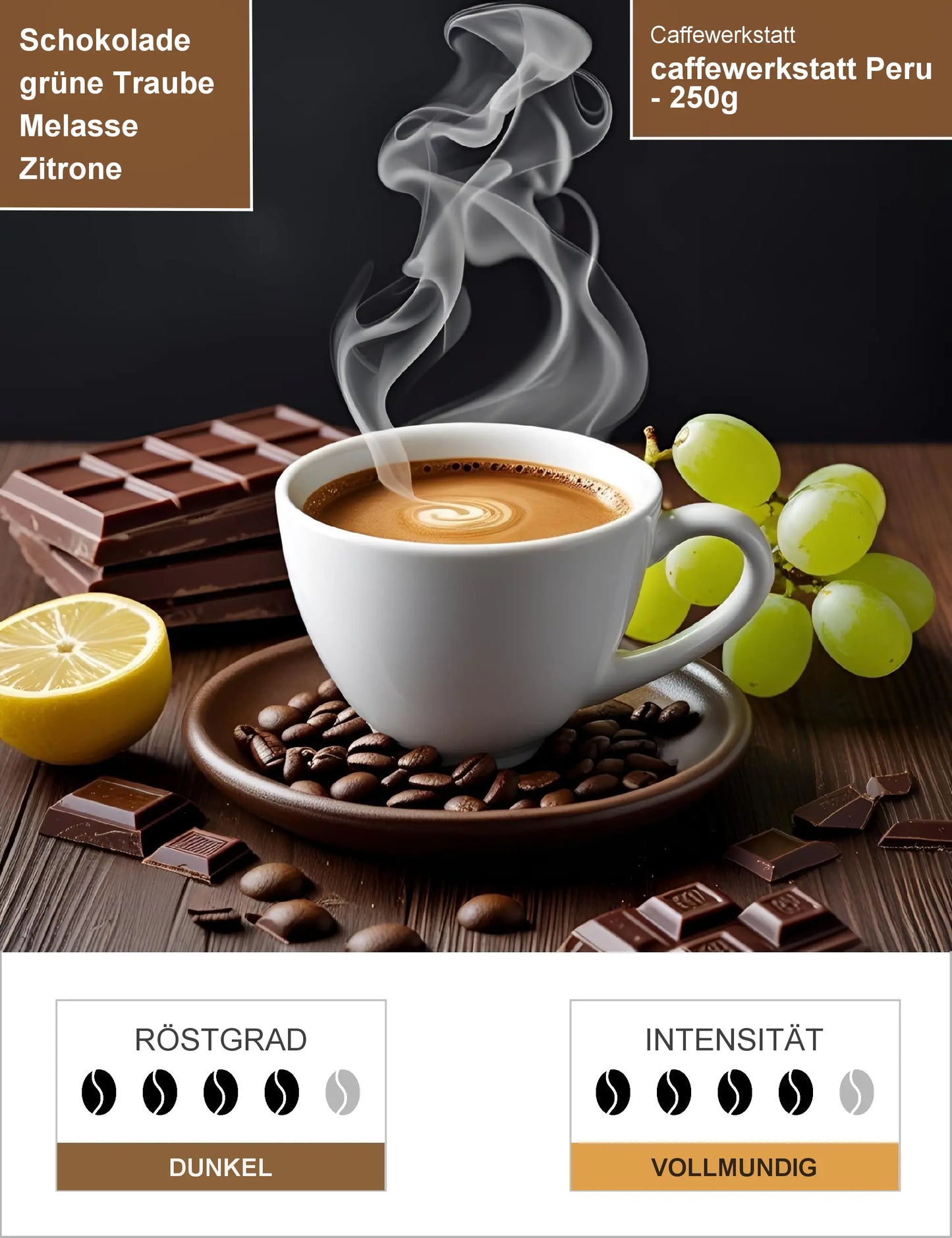 caffewerkstatt Peru - 250g Infografik1