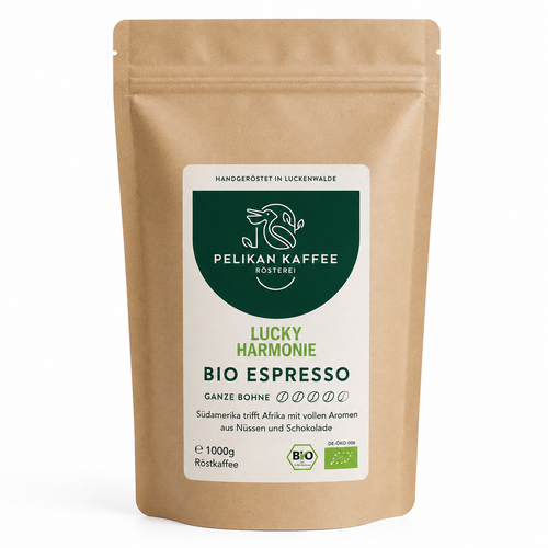 Pelikan Bio Espresso Lucky Harmonie - nussiger Blend mit Kakao