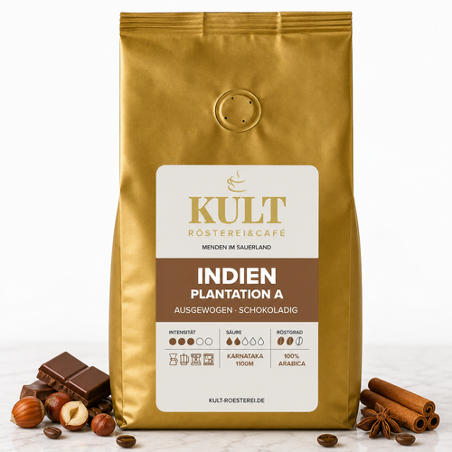 Filterkaffee - Indien Plantation A 100% Arabica aus Indien, nussig