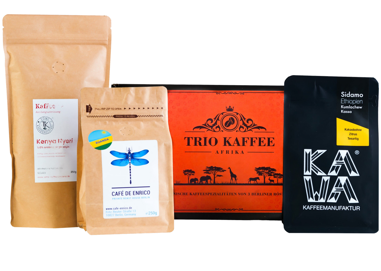 Trio Kaffee Geschenkset: Afrika