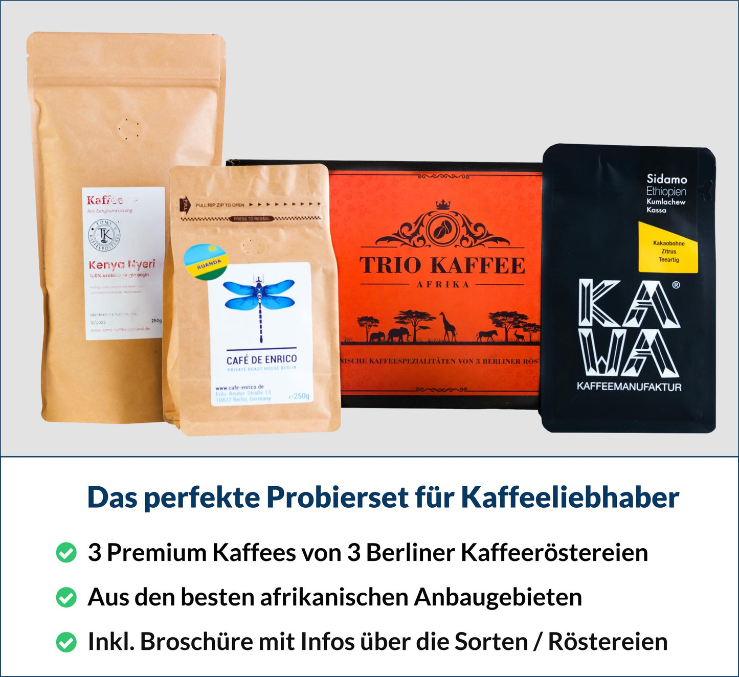 Trio Kaffee Geschenkset: Afrika